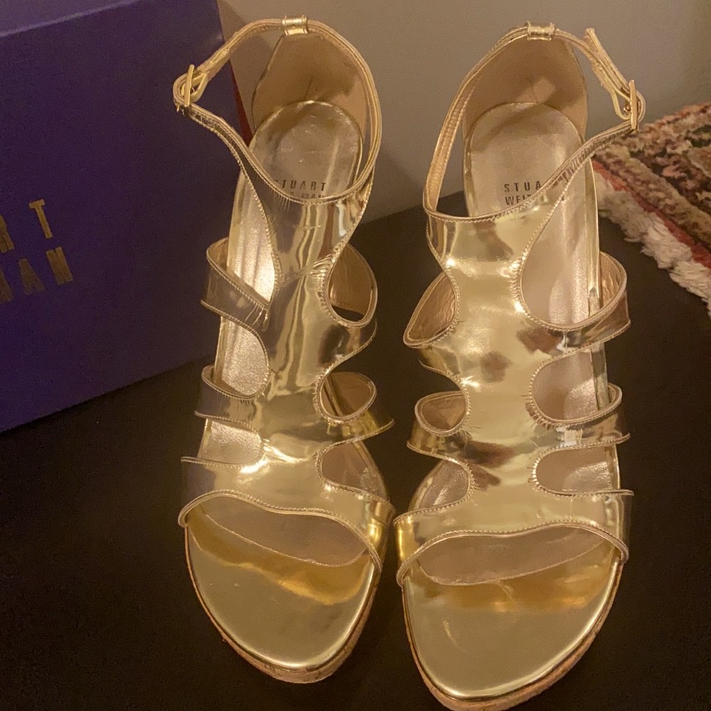 Stuart Weitzman Platzoom Caged Sandals 10 1/2 N - Picture 2 of 8